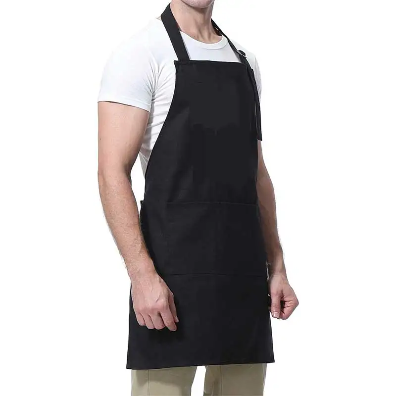 Professional Chef Cooking Heavy Duty Trending Eco Friendly Unisex Adult Personalised High Quality Server Custom Kitchen Aprons