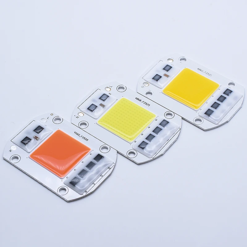 AC 110V 220V 230V 380-840nm full spectrum growing led chip 20w 30w 50w AC COB LED Chip