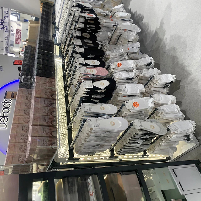 Custom Logo High Quality Modern Store Rack Display for Socks Stand with Wire Hook Holder for bags from Turkey