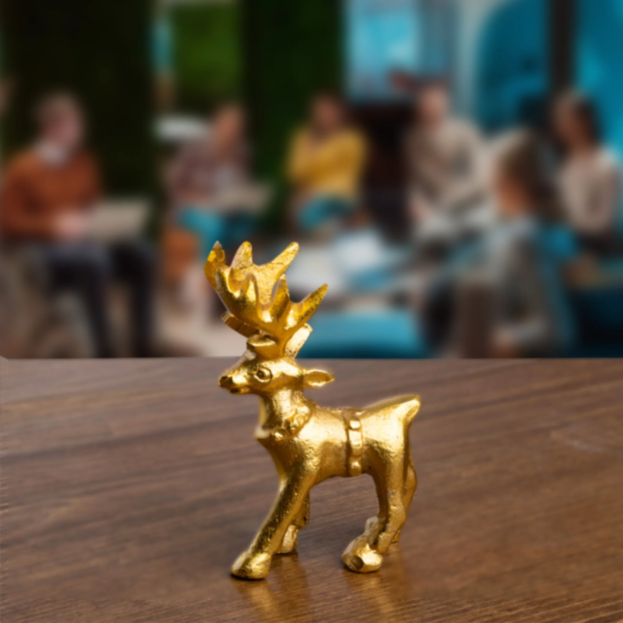 Standing Reindeer metal Small Deer Statues Sculpture Christmas Ornaments Desktop Decoration home and office decorations gift 3pc