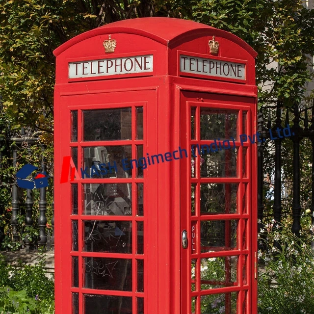 Vintage London Red Telephone Booth - Iconic British Decor Piece