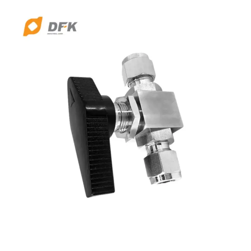 SUS304 316 90 Degree Compression Tube Ball Valve