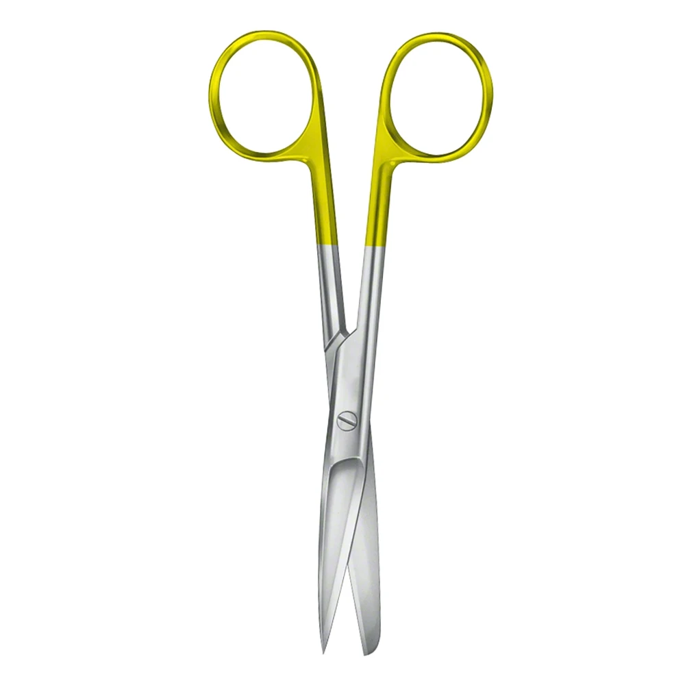 Wholesale Half-Gold Metal Steel Surgical Scissors Sharp Tip and Smooth Edge for Nursing Operation Room Use Dressing Scissor