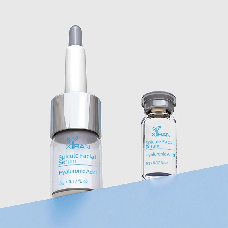 Private Label Hyaluronic Acid Spicules Ampoule Facial Serum Box 8 Pack Liquid Spicule Facial Serum Set