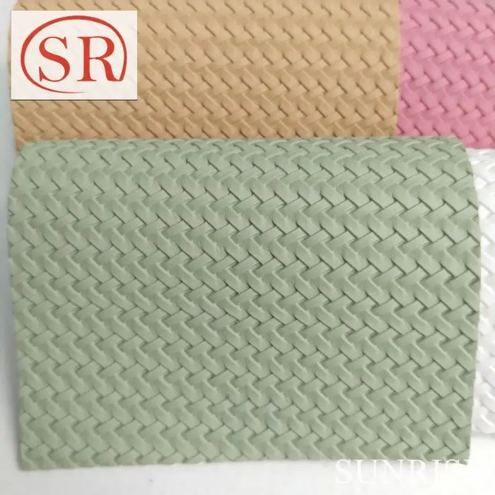 Solid color embossed woven PU artificial leather imitation leather sofa