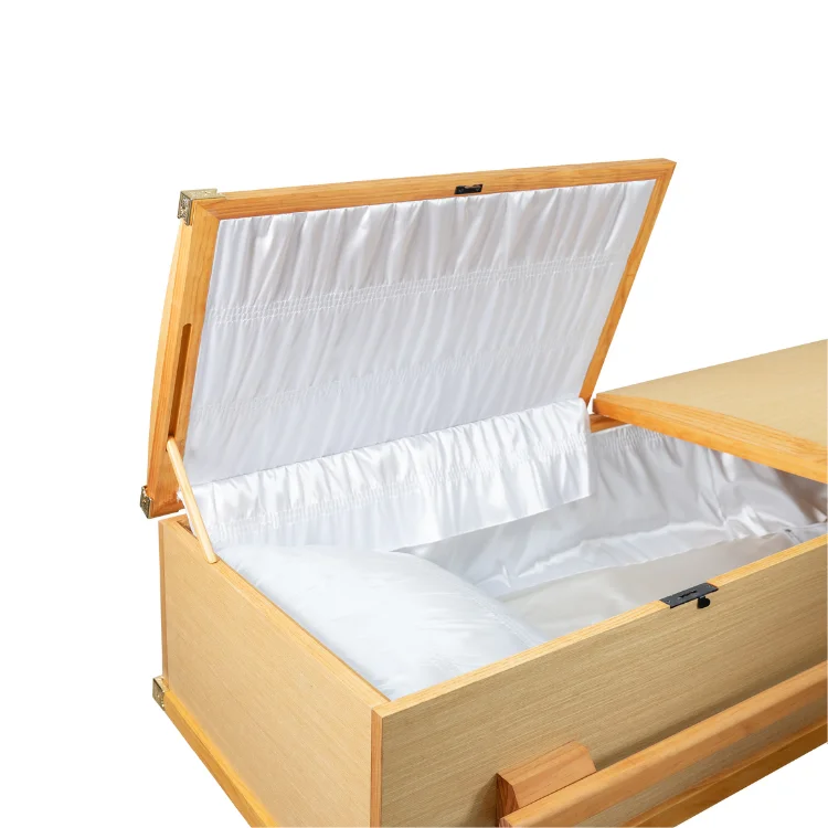Cremation Caskets And Coffins Funeral Modern Casket Wooden Coffin For Adult Burial Customized Service Luxury Vietnam Factory