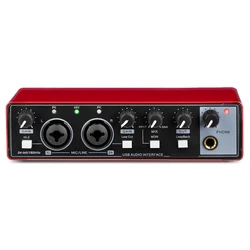 2022 New Professional 2Channels 24Bit 192Hkz Audio Interface And USB Sound Card For Live Recording