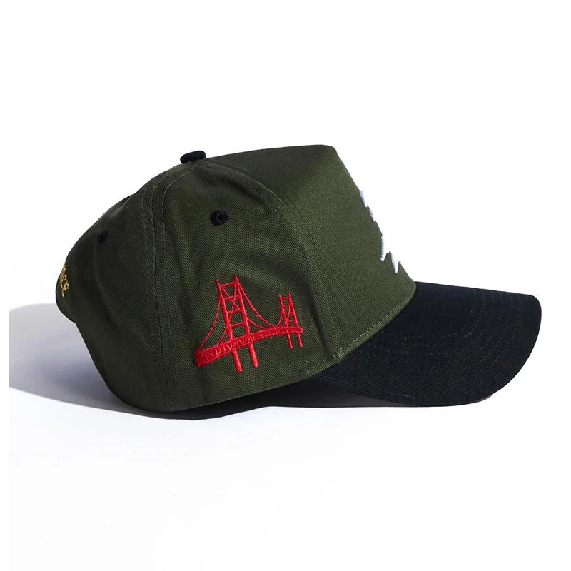 A Frame Cap Shaped Wholesale Cotton 5 Panel Embroidery New Snapback Blank Customized Logo Men Sports Baseball Hats Baseball Caps