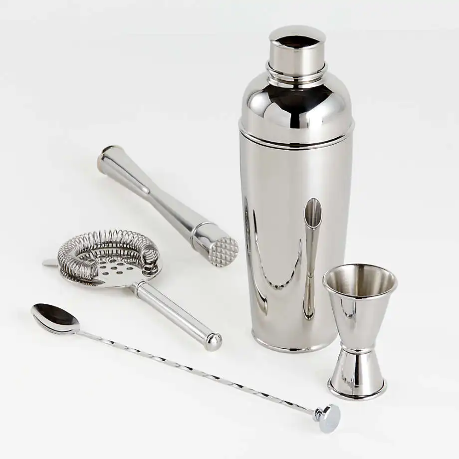 Shakers Bar Kit Set Shaker Factory Direct 28oz Stainless Steel Cocktail Metal Tools Spoon Feature Boston Eco Material Origin SGS