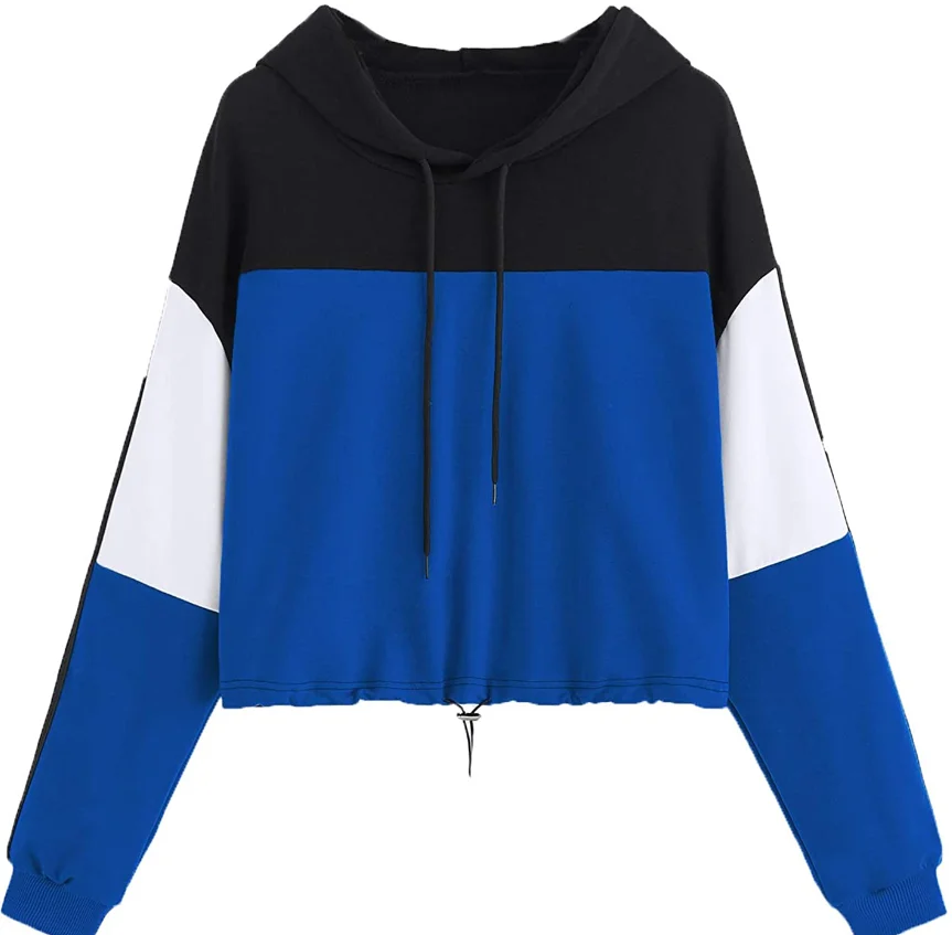 Custom OEM 100% Cotton Fleece Printing Workout Gym Custom Logo Crop Top Hoodies Women In Multi Color Hoodie For Girls