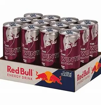 Оптом Redbull зимние 250 мл 500 330 redbull напиток компонентов Желтый цвет персика принимаем производителя оригинального