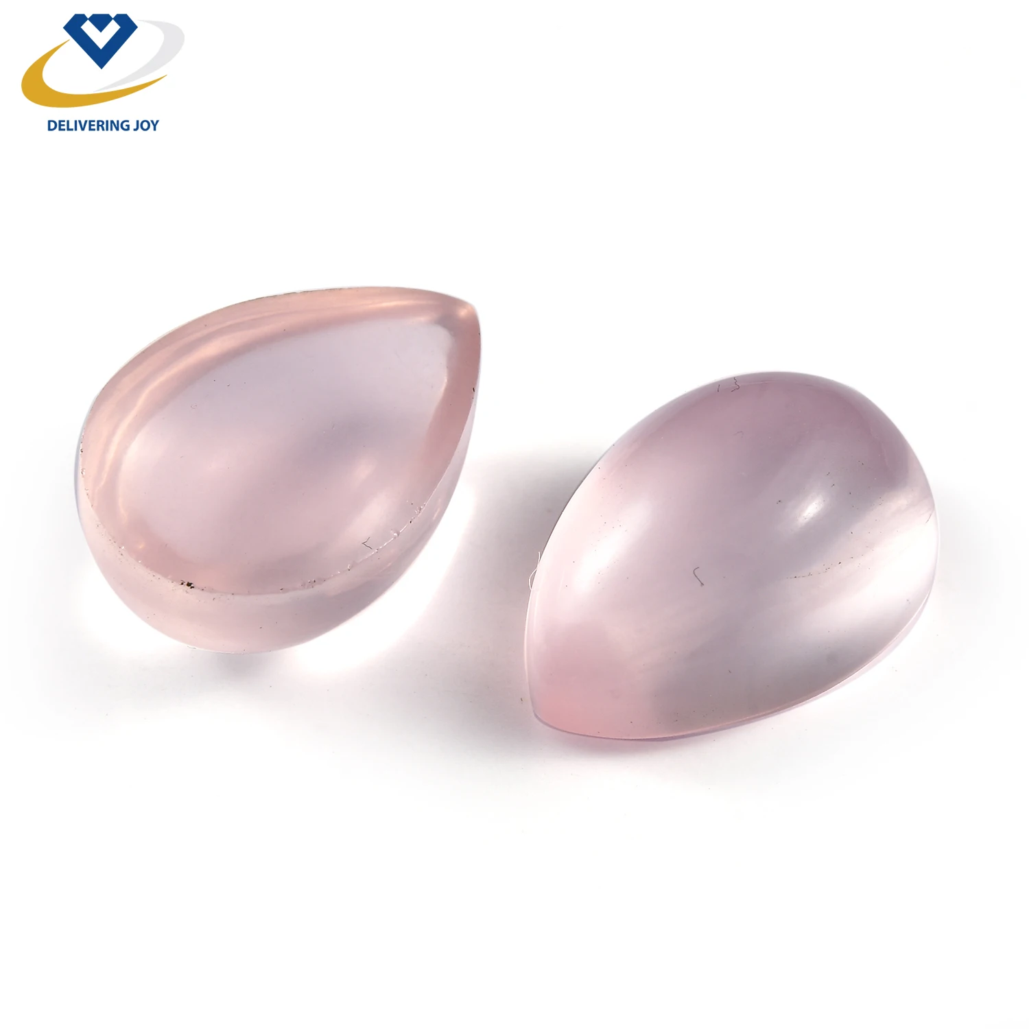 Natural Rose Quartz 14x10mm Smooth Pear Cabochon Loose Gemstone Wholesale High Quality Pink Quartz Stone Manufacturer Supplier