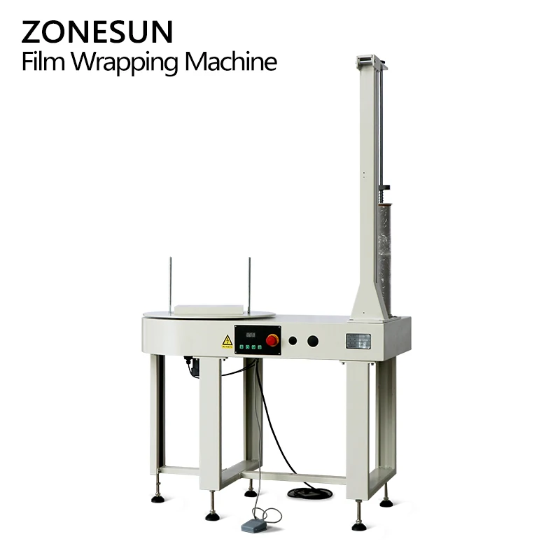 ZONESUN ZS-DBC800 Semi-automatic Carton Box Stretch Film Wrapping Machine Pallet Packaging Machine