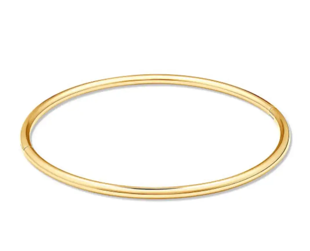 Petite Rolled Steel 6mm Eternity Gold Collars