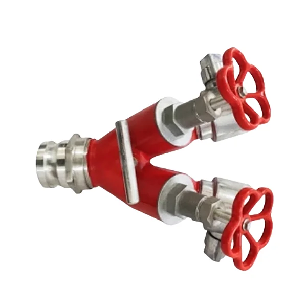 Manufacturer Brass Fire Water Segregator 2.5 Inch 2 Way Fire Fighting Water Divider Price