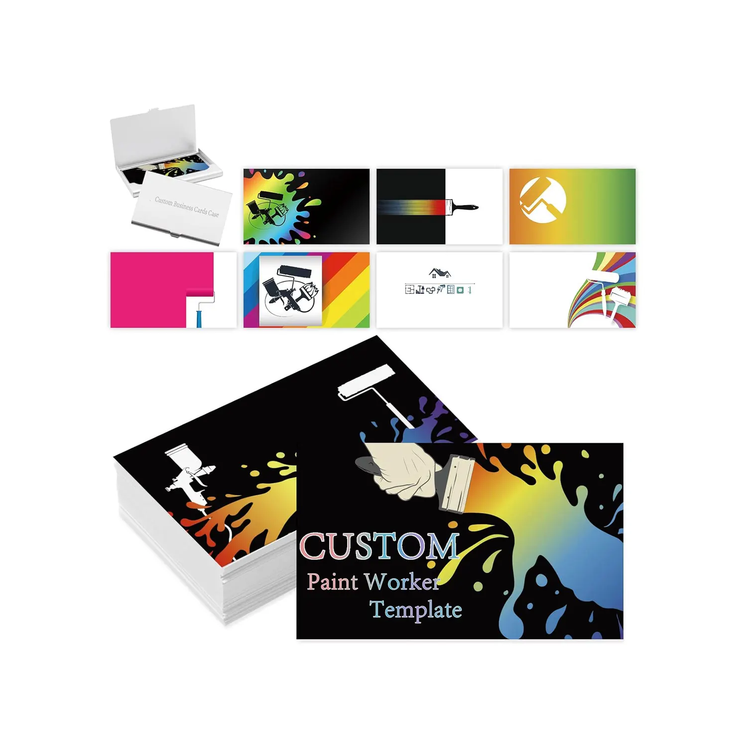 Painting Service Template Custom Business Cards With Logo Ideal For Men And Women Personalized Business Cards