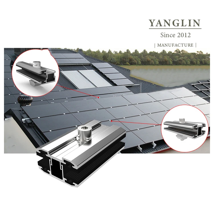 Thin film clamp with 7.2mm thick  solar panel with adjustable thickness