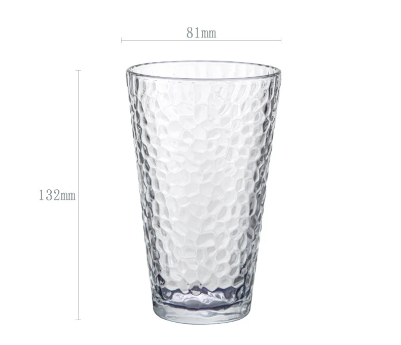 Japanese hammer pattern glass net red INS transparent gold cup household milk breakfast juice cup