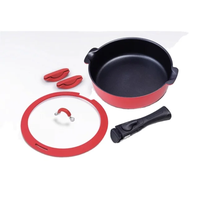 RB-1721 ToMay IH 2way многоцелевой Нелипкая сковородка для жарки 24 см съемная ручка сковороды