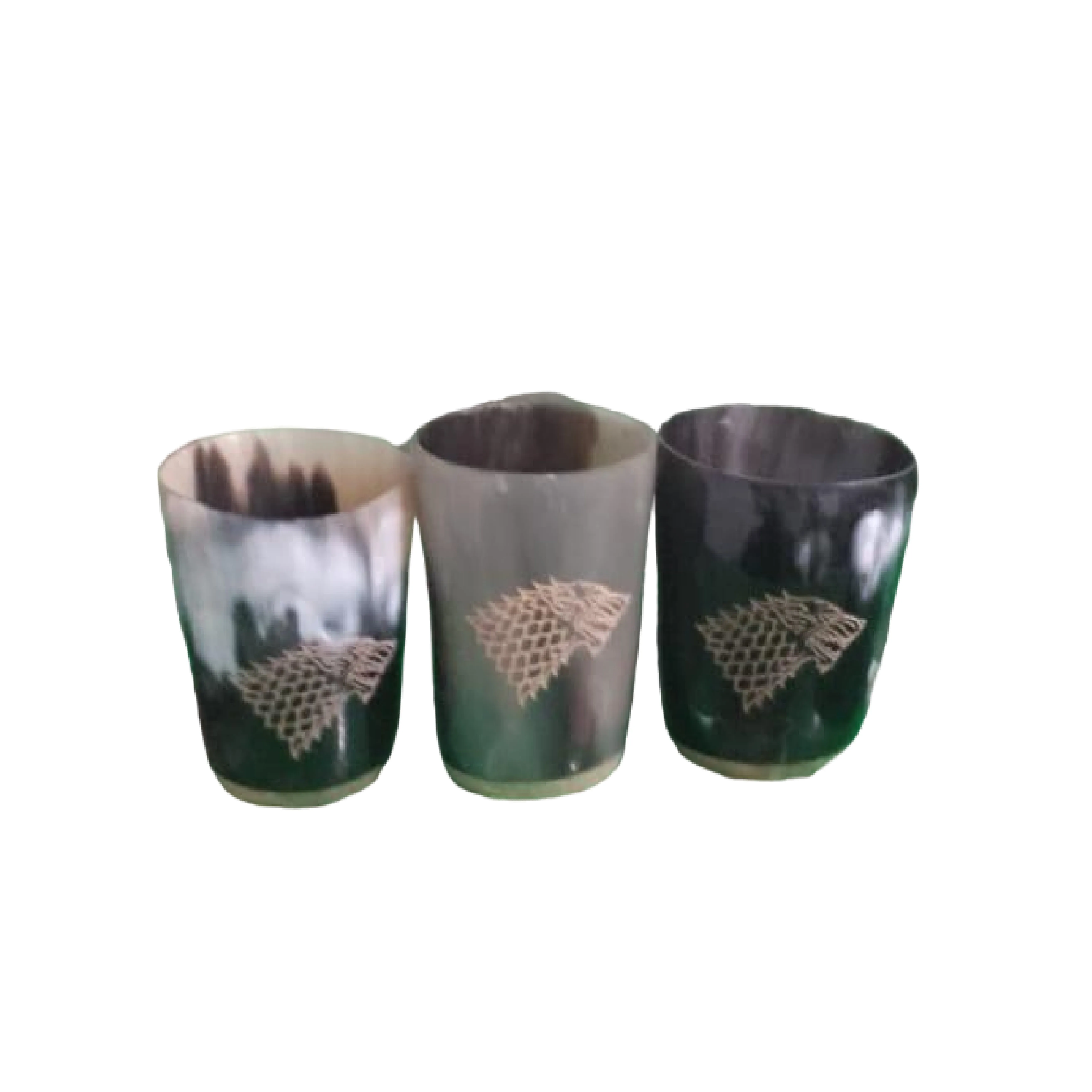 Top Quality Buffalo Horn Low Prices Hand Blown Professional Supply Personalized Horn Shape Beer Glass Wholesale Form India