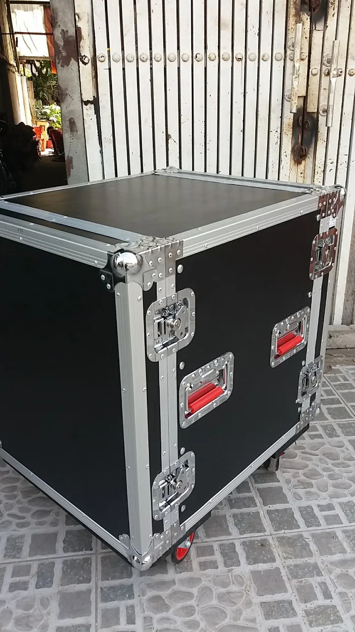 Rack Case Protection for PA/DJ gears 10U 12U 16U Customize with Locking Drawers Portable Carry Case