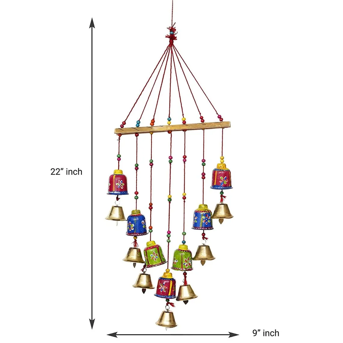 Beautiful wind chime wall hanging wooden hotel restaurant home decoration garden hanging bell wind chime for indoor and outdoor