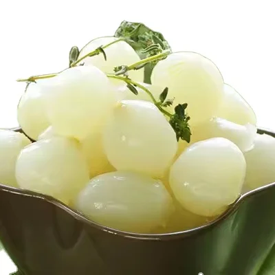 pickled onion preserved in a golden brown vinegar solution