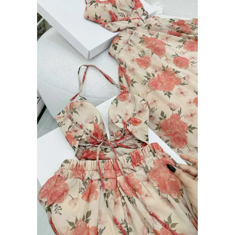 Summer Floral Dress Good Price Sustainable For Ladies Vintage Design Custom Size Made In Vietnam Manufacturer