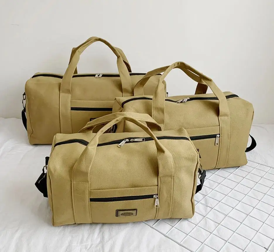 Large Outdoor Men Luggage Gym Sports Travel Bag for Shoes and Clothes Hot Sale Customized Canvas Duffel bag Vietnam factory