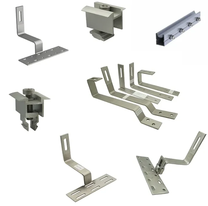 Wholesale High Quality Roof Solar System Pv panel Mounting Structure Aluminum Mounting Brackets Mental Roof Bracket Roof Clamp