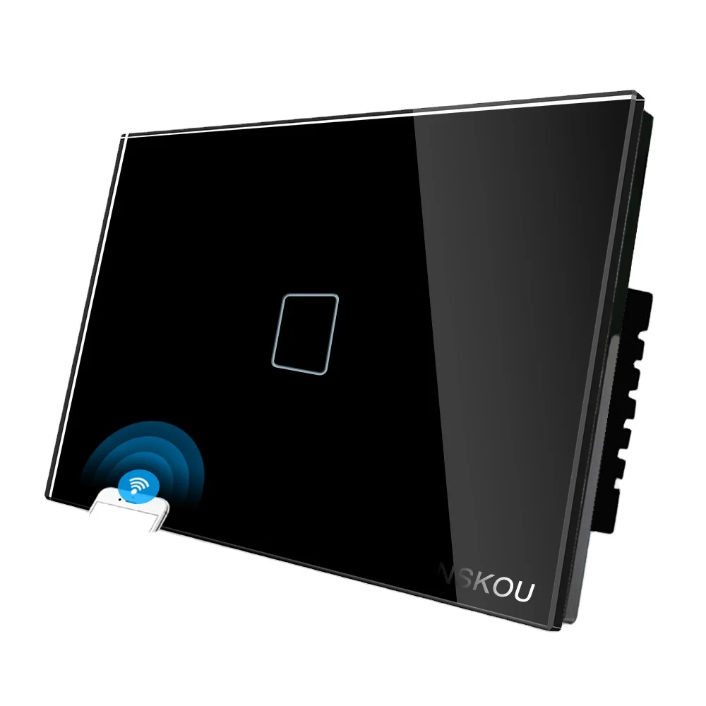 США/AU Tuya Smart Life домашней автоматизации стеклянная Сенсорная панель 1 Gang 2 Way Wi-Fi настенный выключатель света