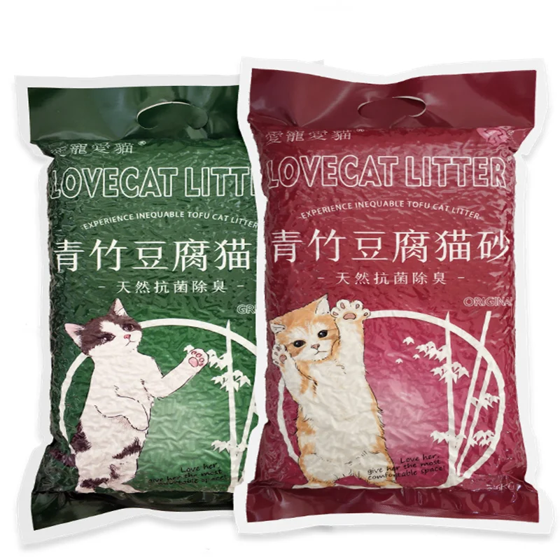 Lovepet Bulk 2.0mm Strip Green Tea Flavor Bamboo Tofu Cat Litter