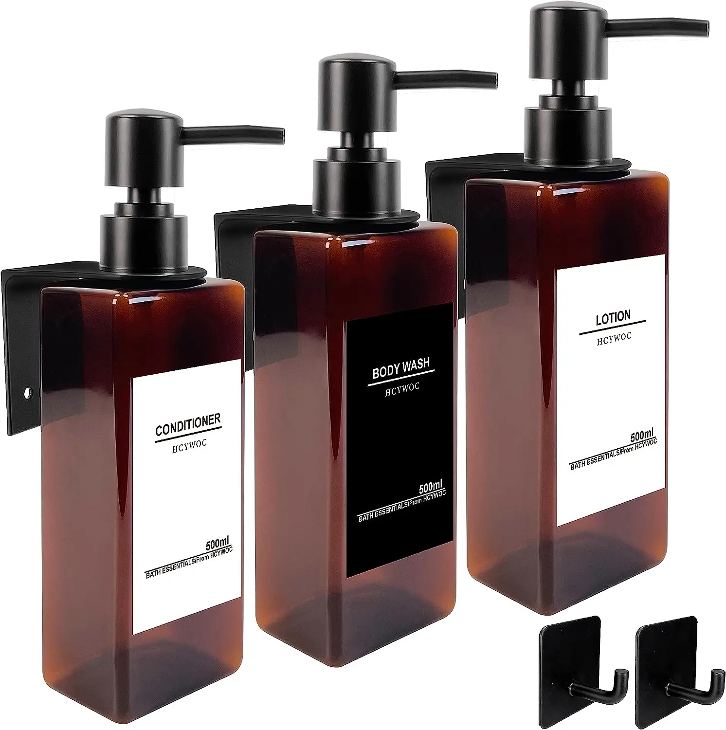 Toiletries Shampoo Dispenser Liquid Soap Dispenser Hotel Cosmetics Set Refillable Bottle Square Soap Dispenser