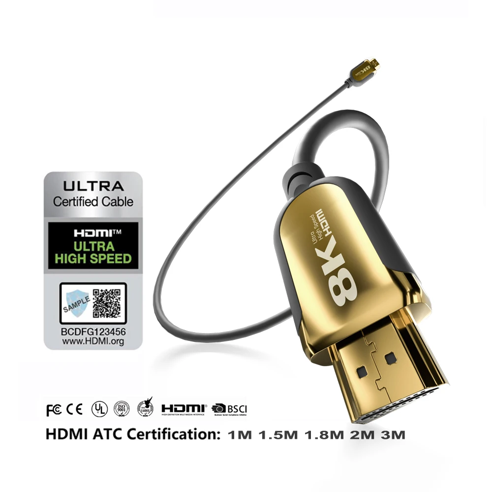 Позолоченный кабель 3D 8K 48 Гбит/с 4K HDTV PS5 1 м 5 8 2 3 HDMI с