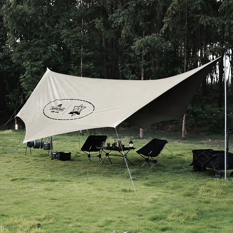 SunnyFeel White Color Blackout Canopy, 520x490x240cm, Full UV Protection, Waterproof Shelter