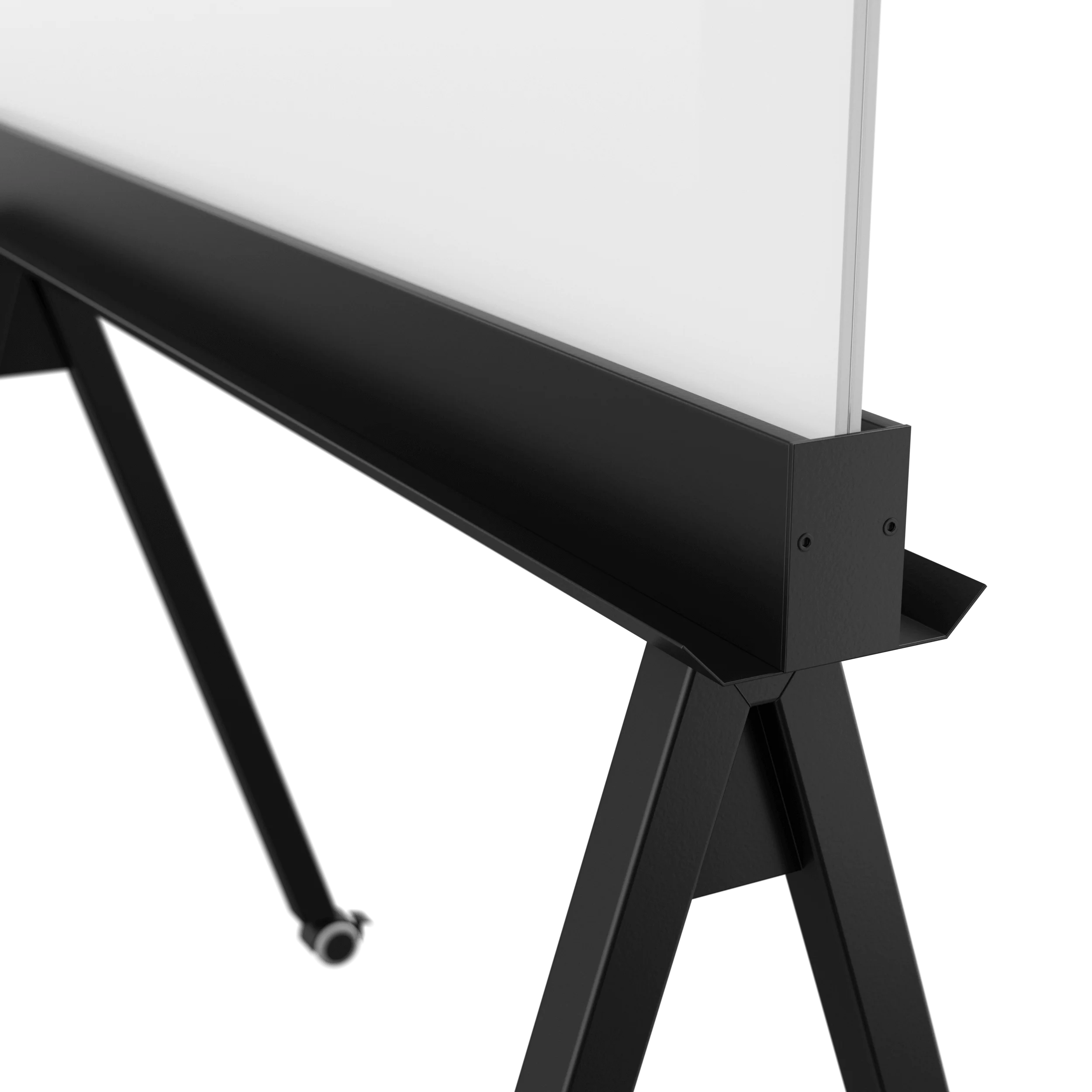 Mobile Glass Board 100 x 135 cm, 40 x 53 Dual-sided dry-erase Easy-to-clean, writable, and tempered glass surface