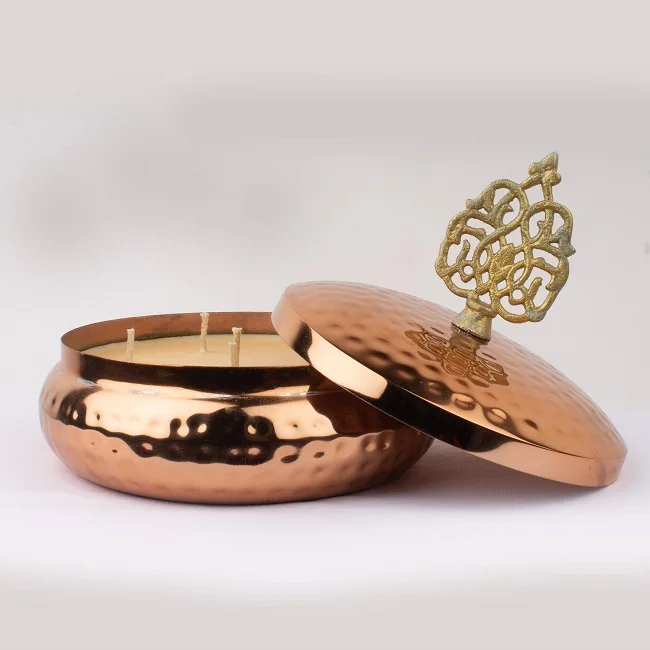 UNIQUE ANTIQUE BRASS FINISHING HAND-FORGED IRON TAPER CANDLE HOLDER | SET OF 2 CANDLE STAND FOR WEDDING DINNING PARTY DECORATION