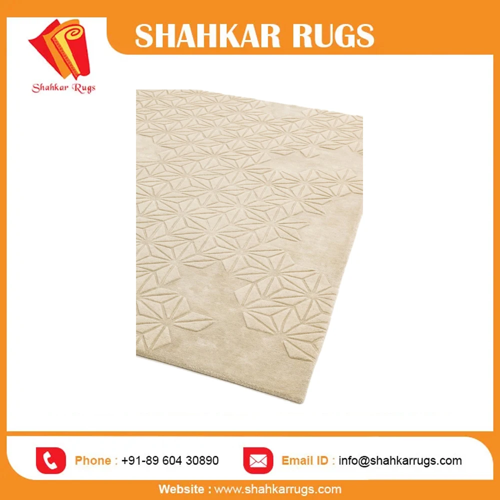 Carpet Rugs Beige Hand Tufted Handmade Indian 1 Piece Living Room Wool Teen Latex Cotton Bedroom,living Room Cut Pile,abstract