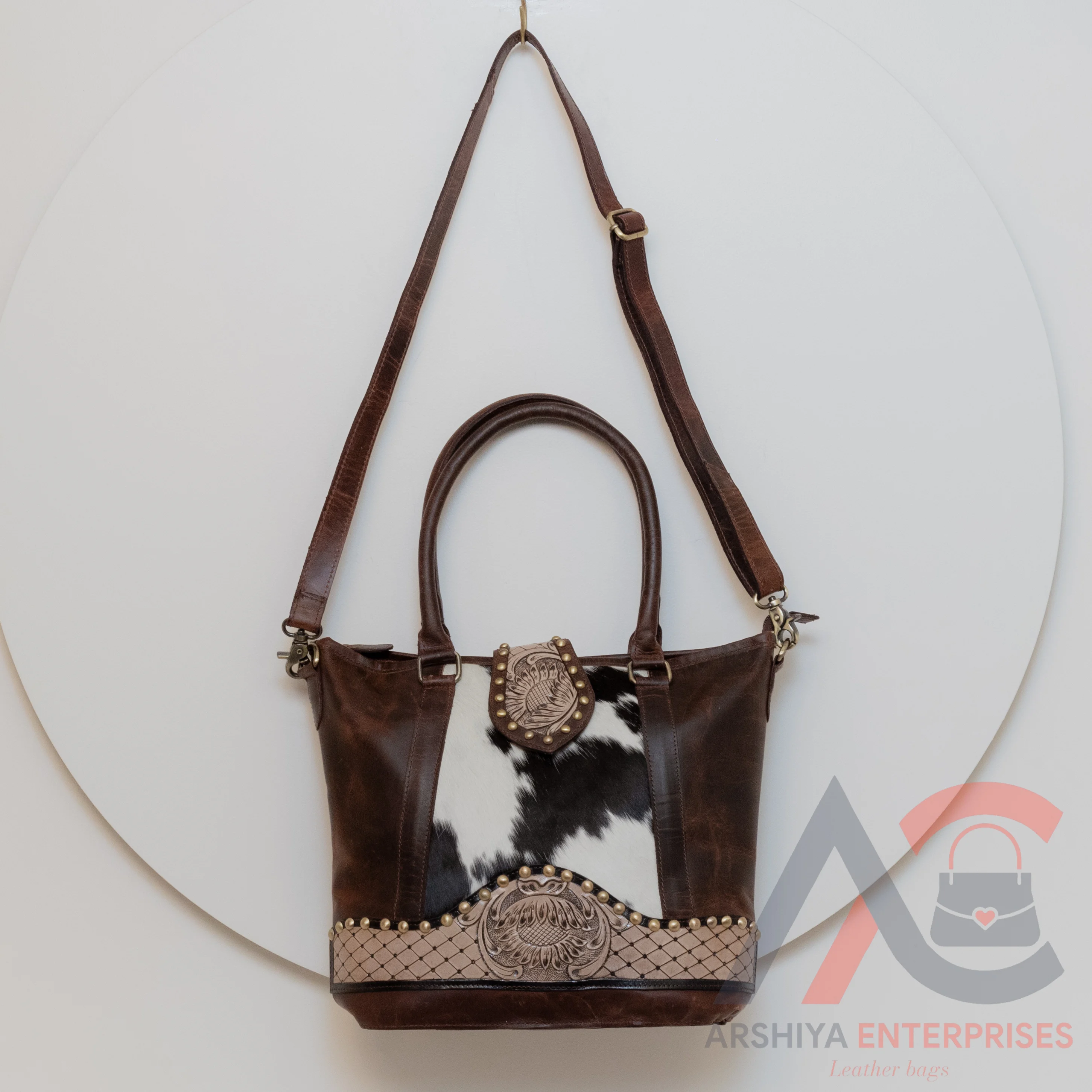 Newest Extreme Quality 100% Genuine Leather Handmade Luxury Minimalist Large Handbag Concealed Carry Features Fashion Tote Purse