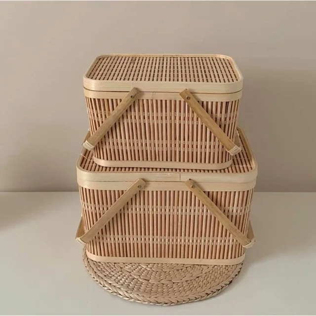 Best selling bamboo baskets - 100% natural Bamboo basket from Vietnam storage laundry basket for EU USA Free Tax
