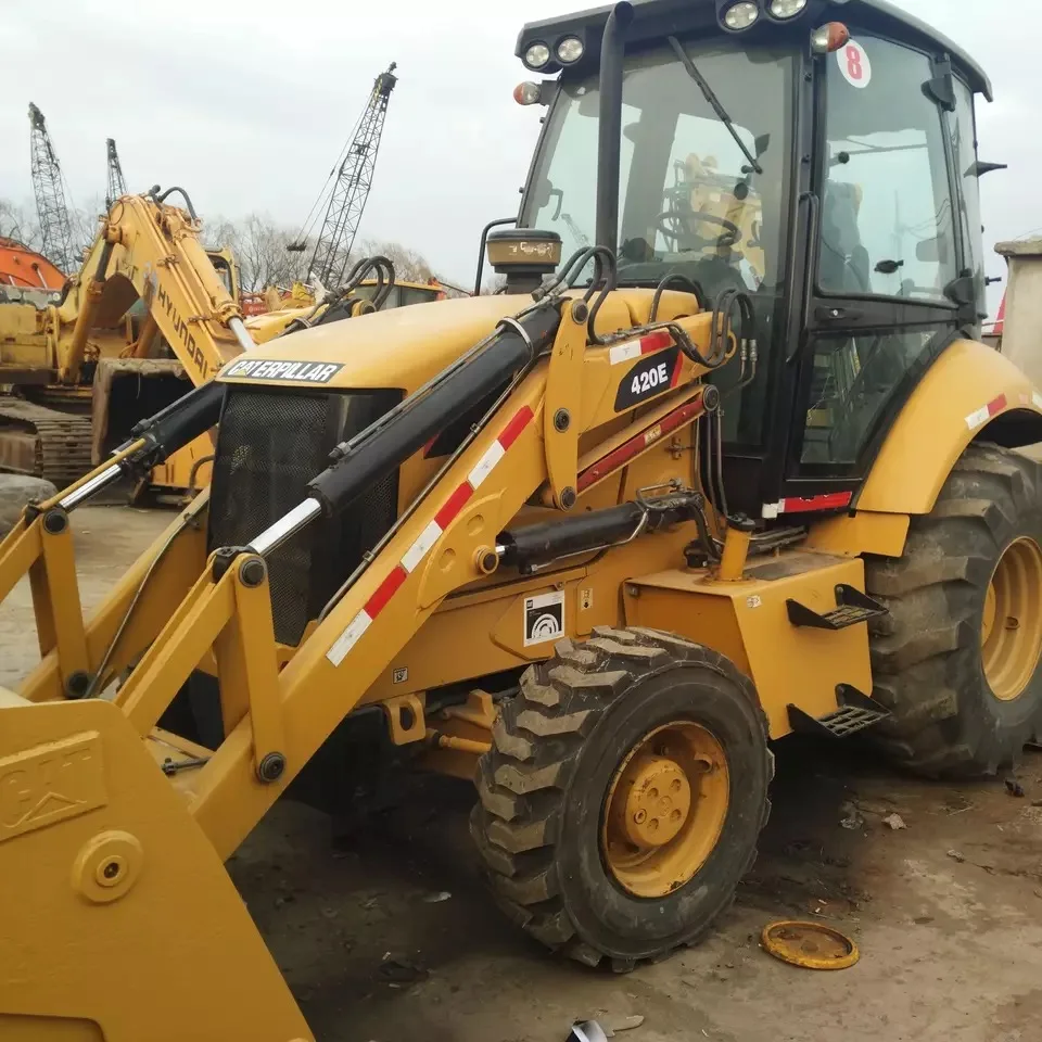 Cheap used cat 420e 420f backhoe loader CATERPILLAR used backhoes cat 420 tractor backhoe loader