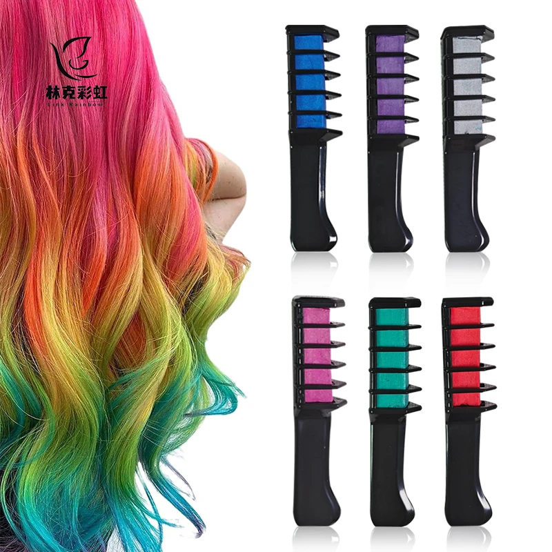 New Design Hair Mascara Temporary Hair Color chalk Mini Hair Dye With Comb