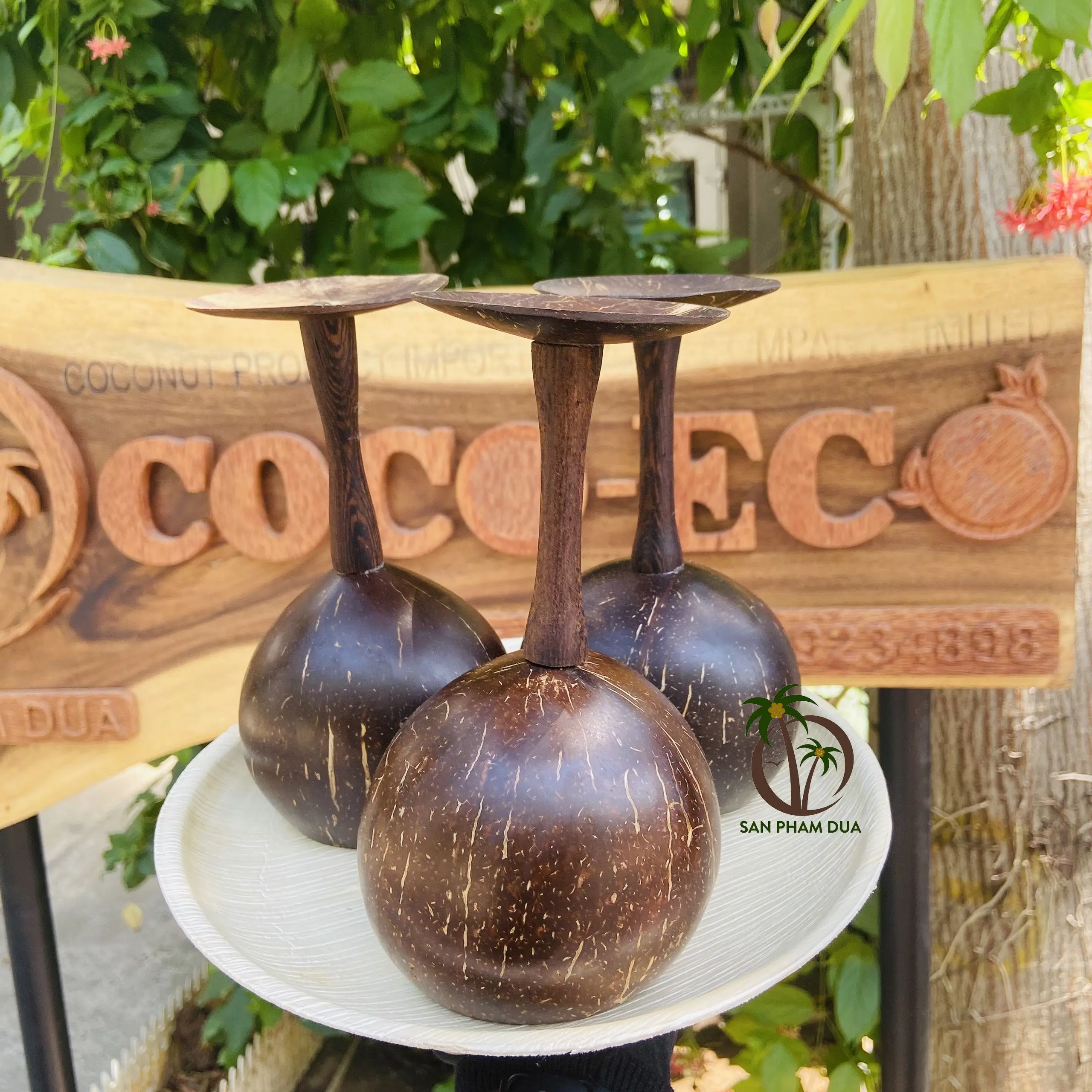 COCONUT WINE CUP/ DRINKING COCONUT SHELL CUP/ CUPS ICE CREAM ECO - FRIENDLY COCO - ECO VIETNAM