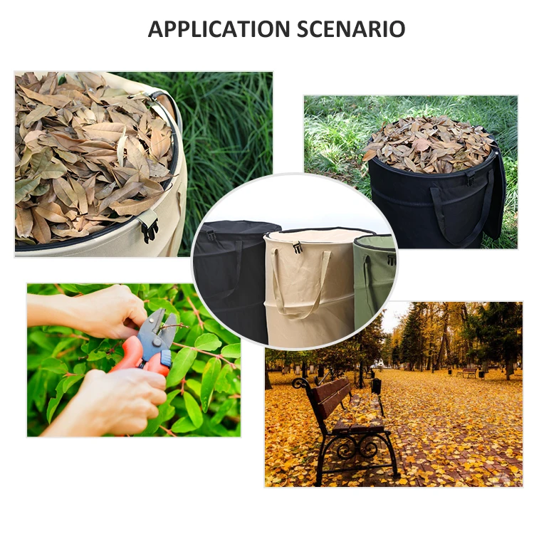 Large Capacity Garden Bags Heavy Duty Yard Weeds Grass Container Light Trash Garbage Waste Leaf Storage Bag