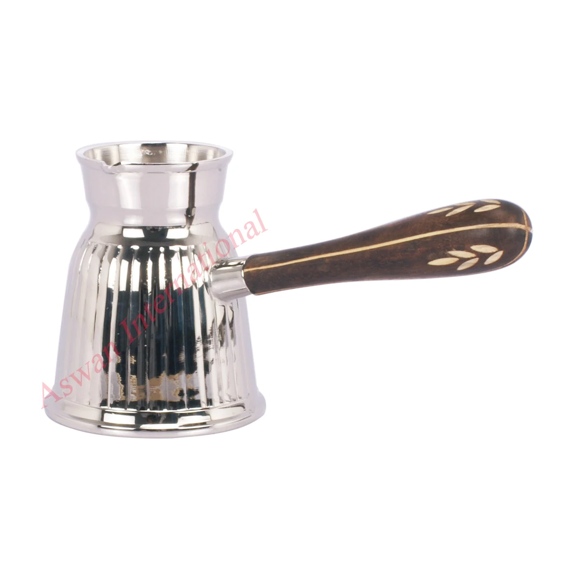 Highest Selling Luxury Home Decor Brass Turkish Tea Coffee Pot with Wooden Handle Istanbul Turkish Cezve Coffee Pot