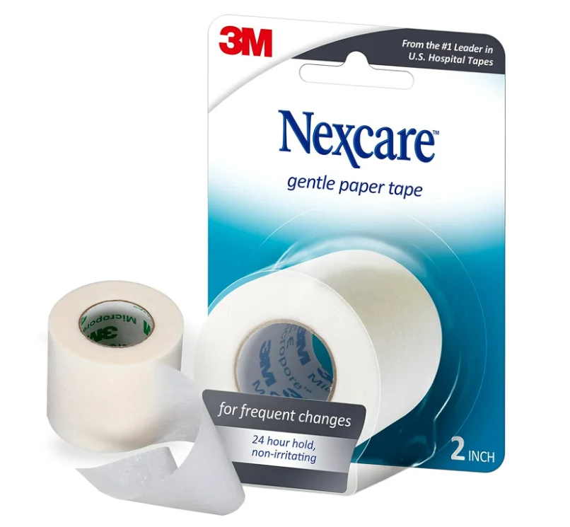 782 Nex.care Gentle Paper Tape, Medical Paper Tape, Secures Dressings and Lifts Away Gently - 2 In x 10 Yds, 1 Roll of Tape