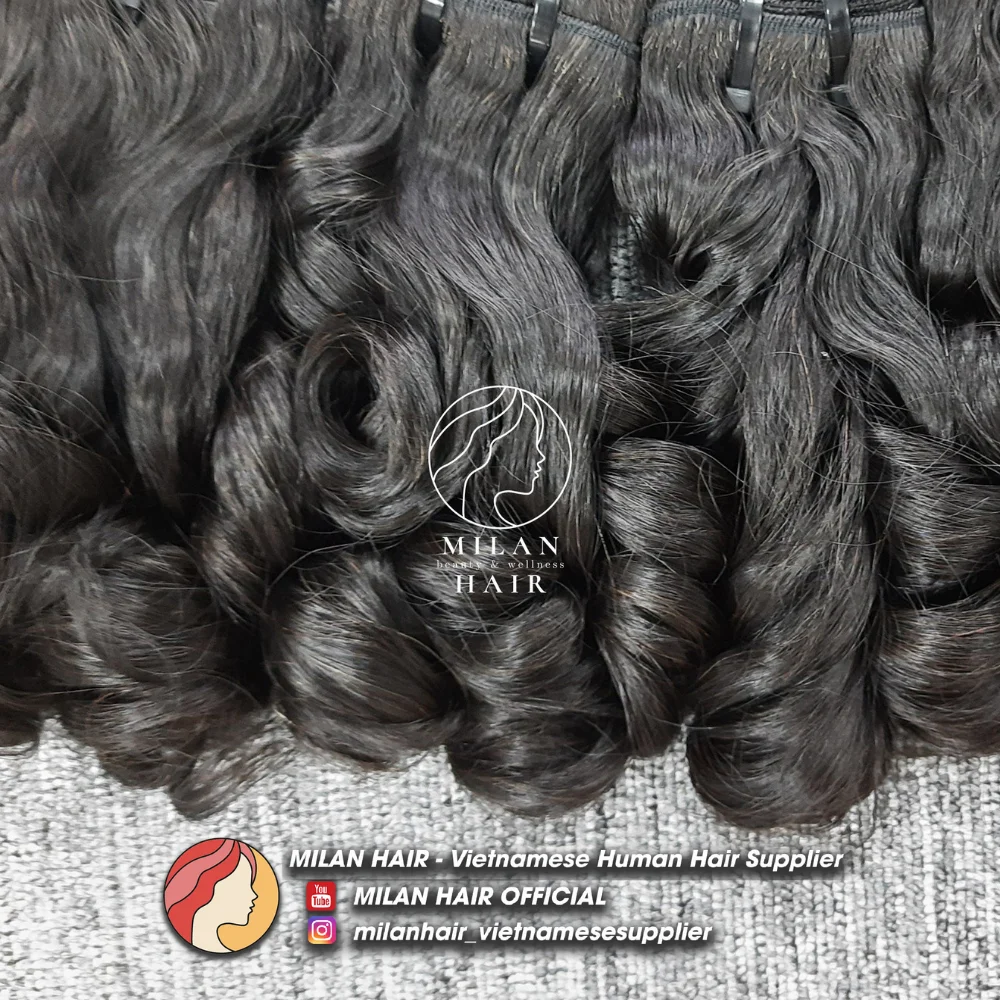 Cheap Price for Wholesale Buyers Raw Vietnamese Human hair Extension Bouncy Curls Virgin Bulk Hair Wigs