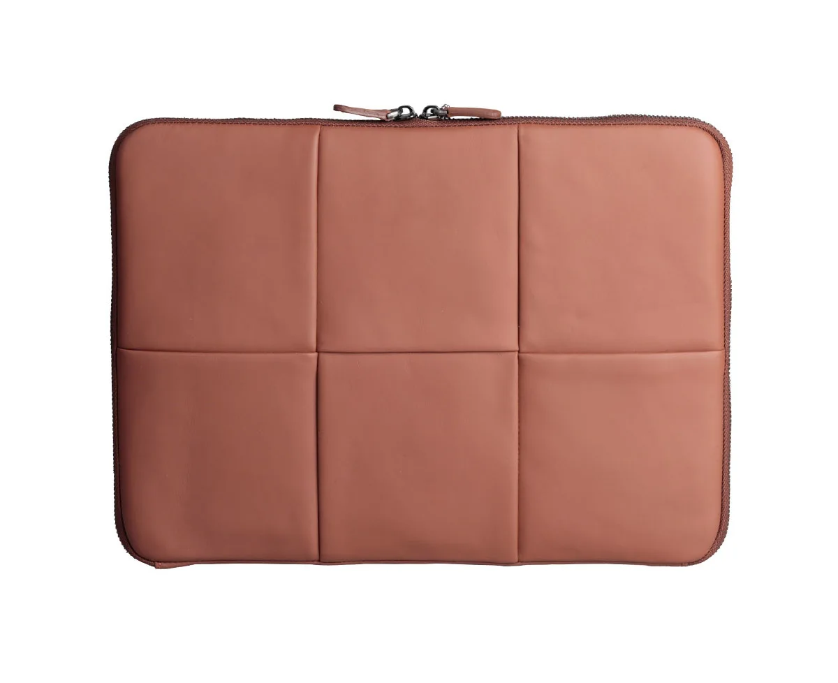 Genuine Leather Handmade Cowhide Laptop Sleeve for Macbook Case  Men Women Clutch Bag with Wrist Strap Unisex  Laptop Cover