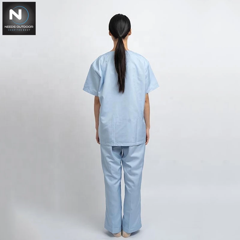 Pakistan Made Best Sale Scrub Suit In One Color Customize Style Nurse Wear Breathable Scrub Uniform By NEEDS OUTDOOR
