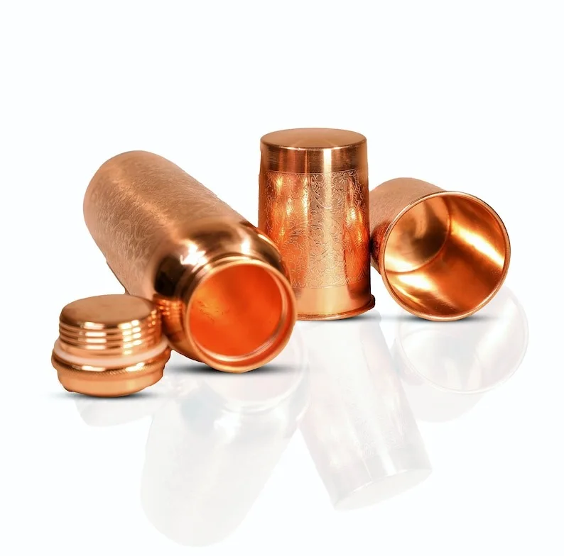 Copper Clarity: Pure Water, Pure Elegance Copper Water Drinking Bottle By S A Craft India from India